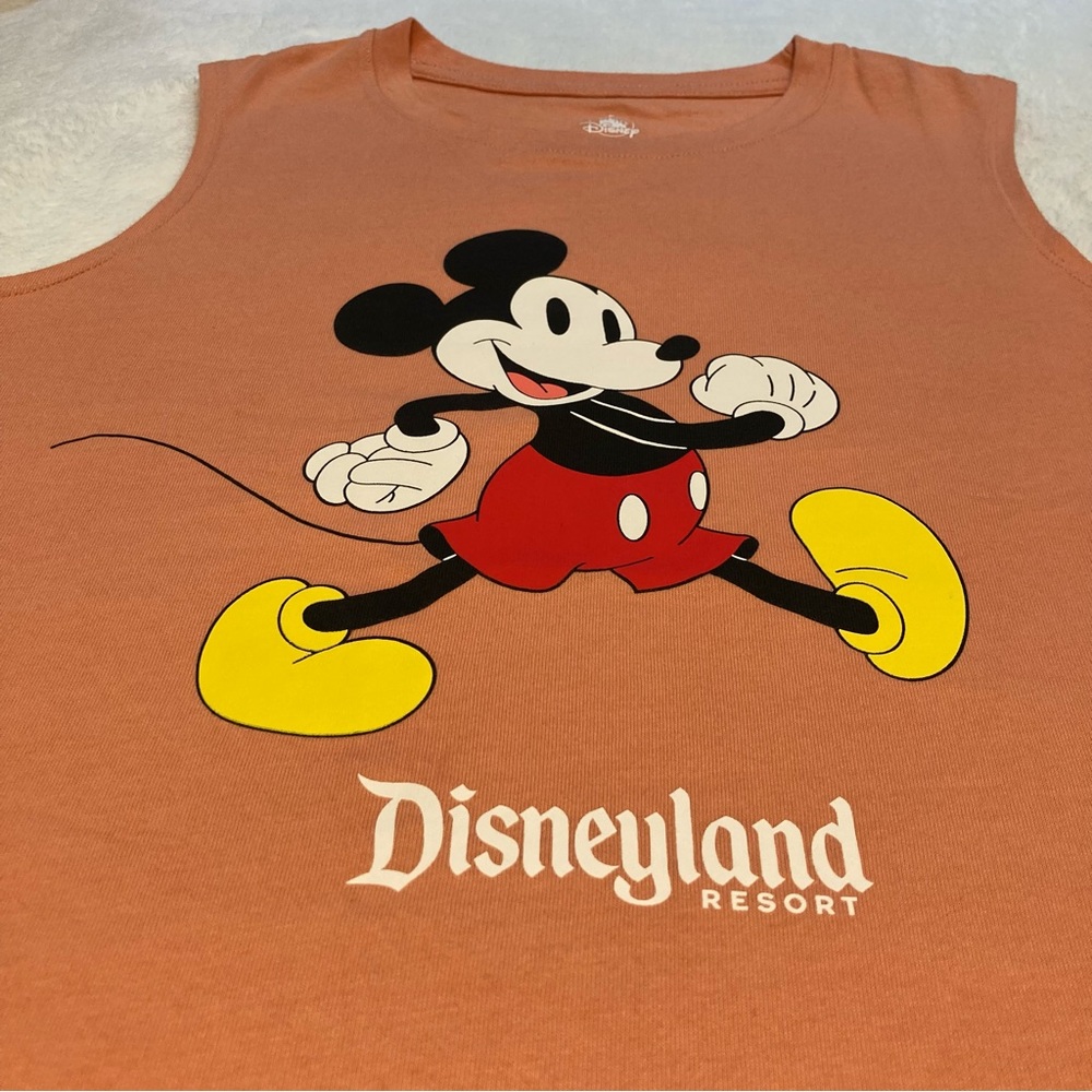 Disney Parks Disneyland Peach Orange Tank Top Women Sizes XS, M, 2X - Picture 3 of 14